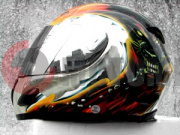 Шлем Masei 802 Regular,серый с огнен.волком, L Шлем Masei 802 Regular,серый с огнен.волком, L