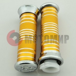 Ручки руля универсальные 17 золотистые в полоску Ручки руля универсальные 17 золотистые в полоску