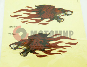 Наклейка голова льва в плам.средн.7036ф Наклейка голова льва в плам.средн.7036ф