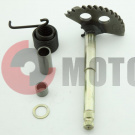 Вал кикстартера с сектором L=173mm.GY6125-150cc 157QMJ/152QMI (пруж.+втулка) Вал кикстартера с сектором L=173mm.GY6125-150cc 157QMJ/152QMI (пруж.+втулка)